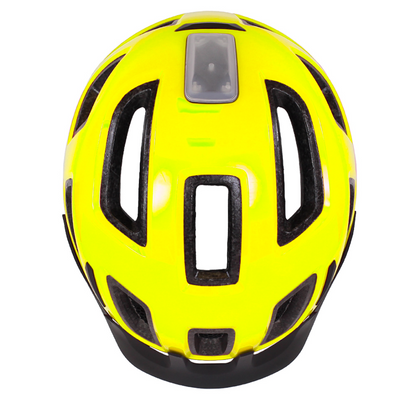 Casco SERFAS metro verde limón con luz trasera