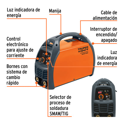 TRUPER EXPERT Soldadora inversora 200A 220V