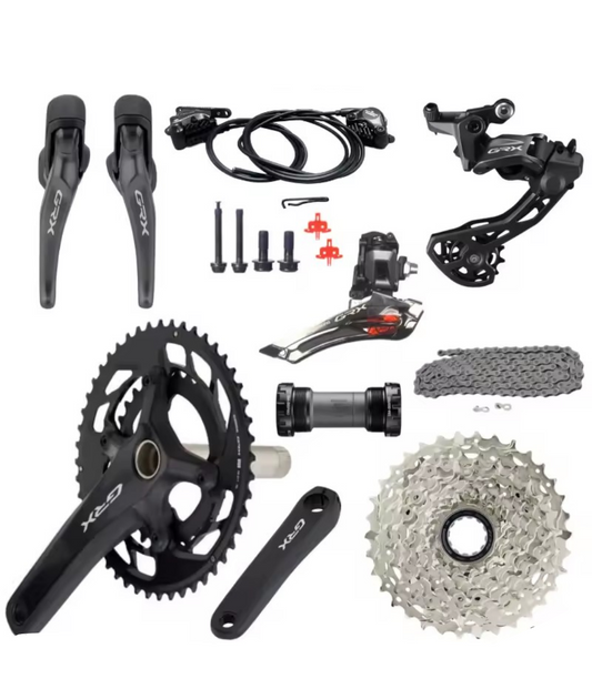 Transmisión 2x12 Shimano GRX armada 11/34 x 31/48t
