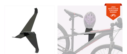 Rack de pared  elegante, con soporte de casco