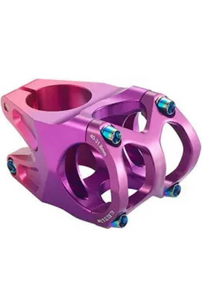 Potencia / poste de manubrio en aluminio 31.8x40mm rosa / morado