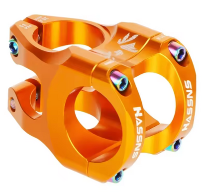 Potencia / poste de manubrio en aluminio 31.8x35mm naranja