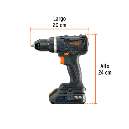 TRUPER Rotomartillo 1/2pulhadas  20V 2 baterías 2Ah MAX