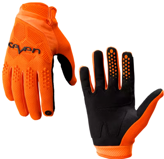 Guantes dedo largo seven naranja