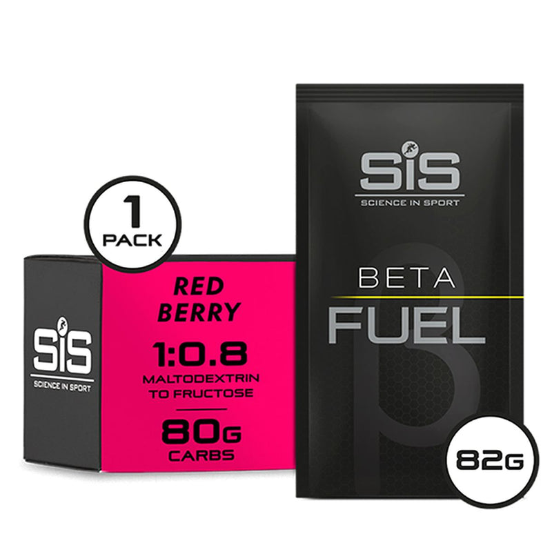 Polvo diluible en agua SIS Beta Fuel 80 sabor baya roja  caja de 15pz de 82gr