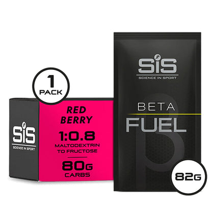 Polvo diluible en agua SIS Beta Fuel 80 sabor baya roja  caja de 15pz de 82gr