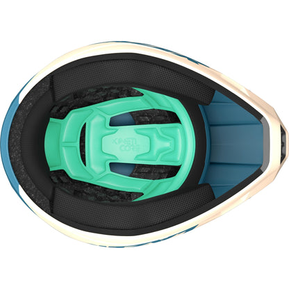 Casco Lazer Cage KC full face blanco / azul / rosa