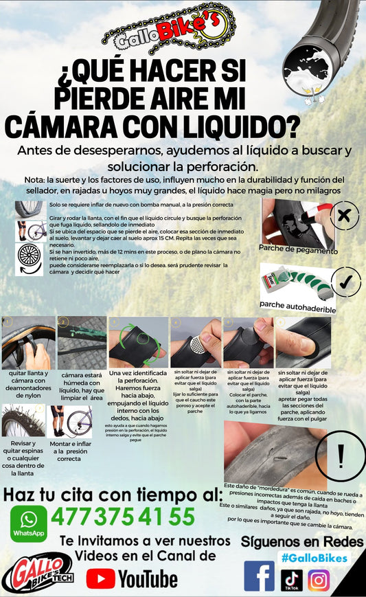 COMO PARCHAR CAMARA SELLADOR ANTI PONCHADURAS CÁMARAS / INSTALACIÓN PARA BICI / PATIN / SCOOTER