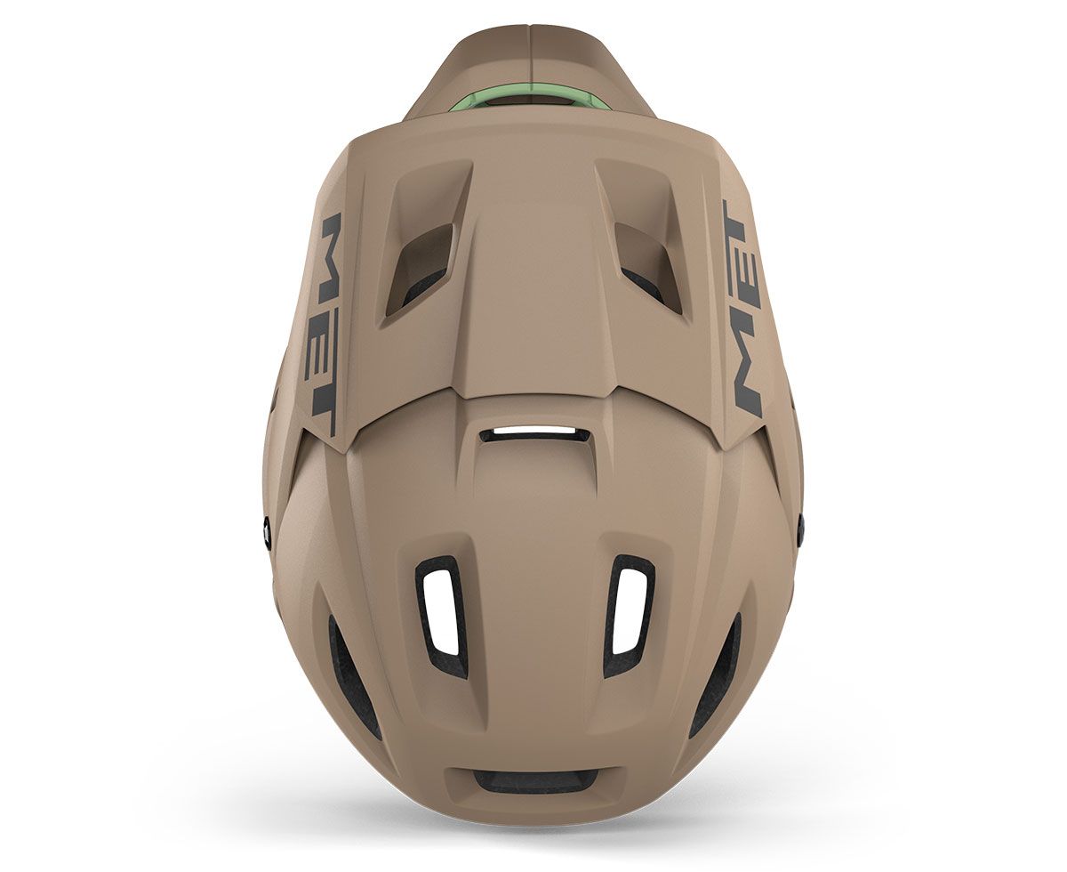 Casco MET Parachute full face desmontable 2 en 1 café