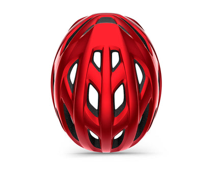 Casco  MET idolo rojo metálico