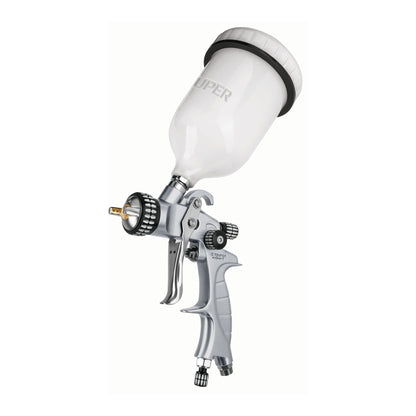 TRUPER Pistola p/pintar gravedad HVLP vaso plástico 1.4 mm, EXPERT
