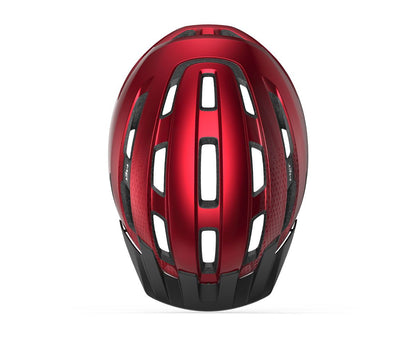 Casco MET Downtown rojo metálico