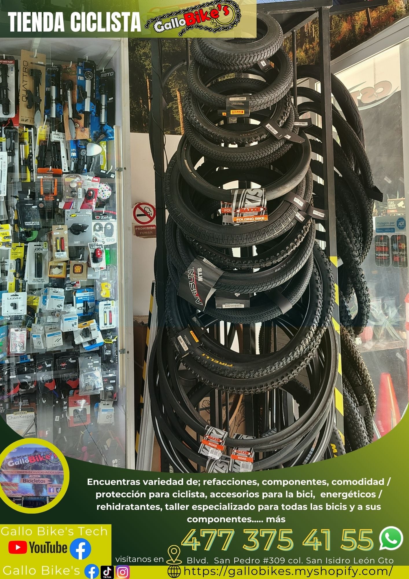Refacciones, accesorios, ropa, energéticos, taller con servicios especializados, bicis, todo eso y más lo encuentras, con amplia variedad en tu tienda de confianza... Gallo Bikes's