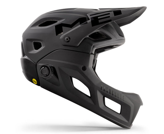 Casco MET Parachute full face desmontable 2 en 1 negro