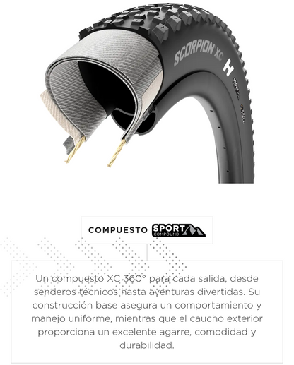 Llanta mtb TR Pirelli scorpion sport XC H 29x2.20