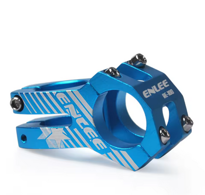 Potencia / poste de manubrio en aluminio 31.8x45mm azul