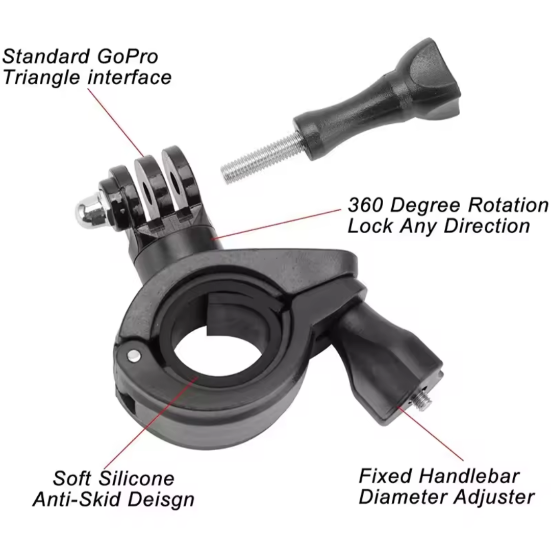 Base de Gopro para montura  en manubrio