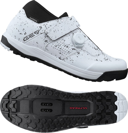 Zapatilla Shimano de grapa GE900 enduro / DH MTB blanco