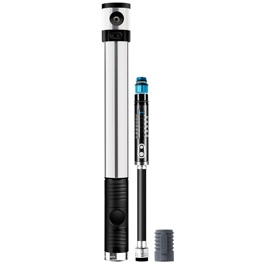 Bomba portátil klic HP + Co2  y manómetro CRANKBROTHERS
