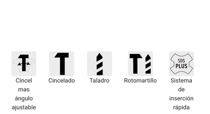 TRUPER Rotomartillo SDS Plus/destornillador 20V 2 J con  1 batería 4Ah