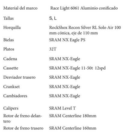 Bicicleta KONA kahuna SRAM  r29 MTB 1x12
