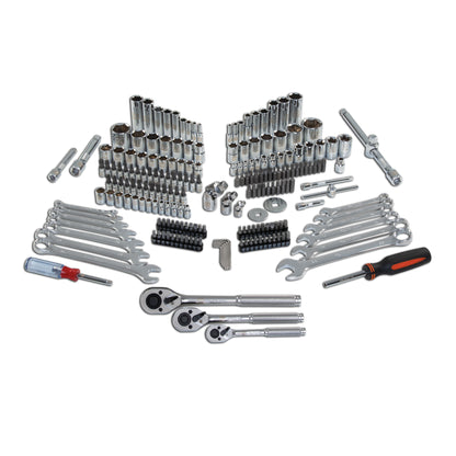 TRUPER Juego 210 herramientas 1/4, 3/8 y 1/2 pulgadas std y mm p/mecánico