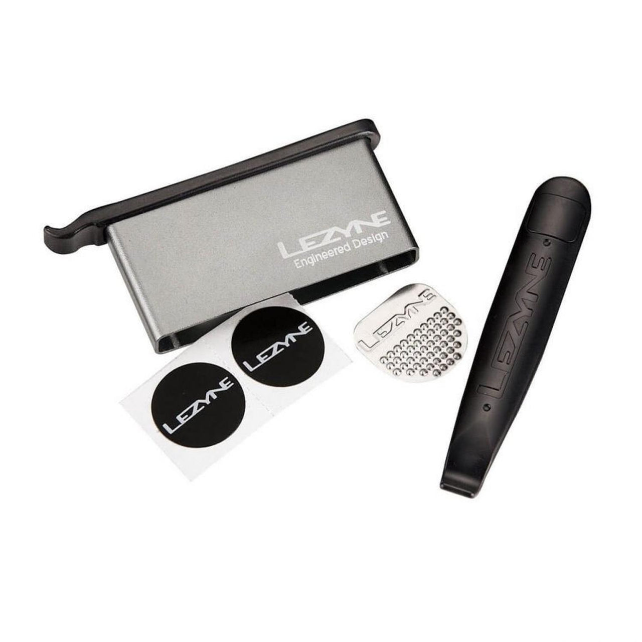 Kit de parches lezyne con desmontadores