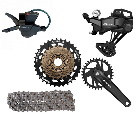 Transmisión 1x6 shimano Essa grupo armado  de cambios 32t x 14/34
