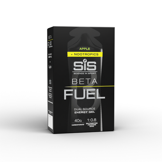Gel SIS Beta Fuel Nootropics sabor manzana caja con 30pz de 60ml