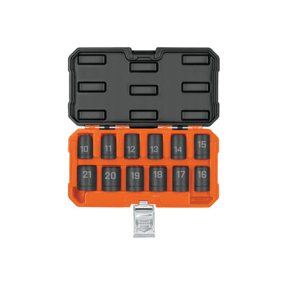 TRUPER Juego de 12 dados de impacto cuadro 1/2 pulgadas 6 puntas mm