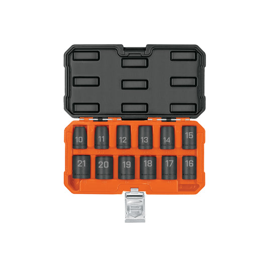 TRUPER Juego de 12 dados de impacto cuadro 1/2 pulgadas 6 puntas mm