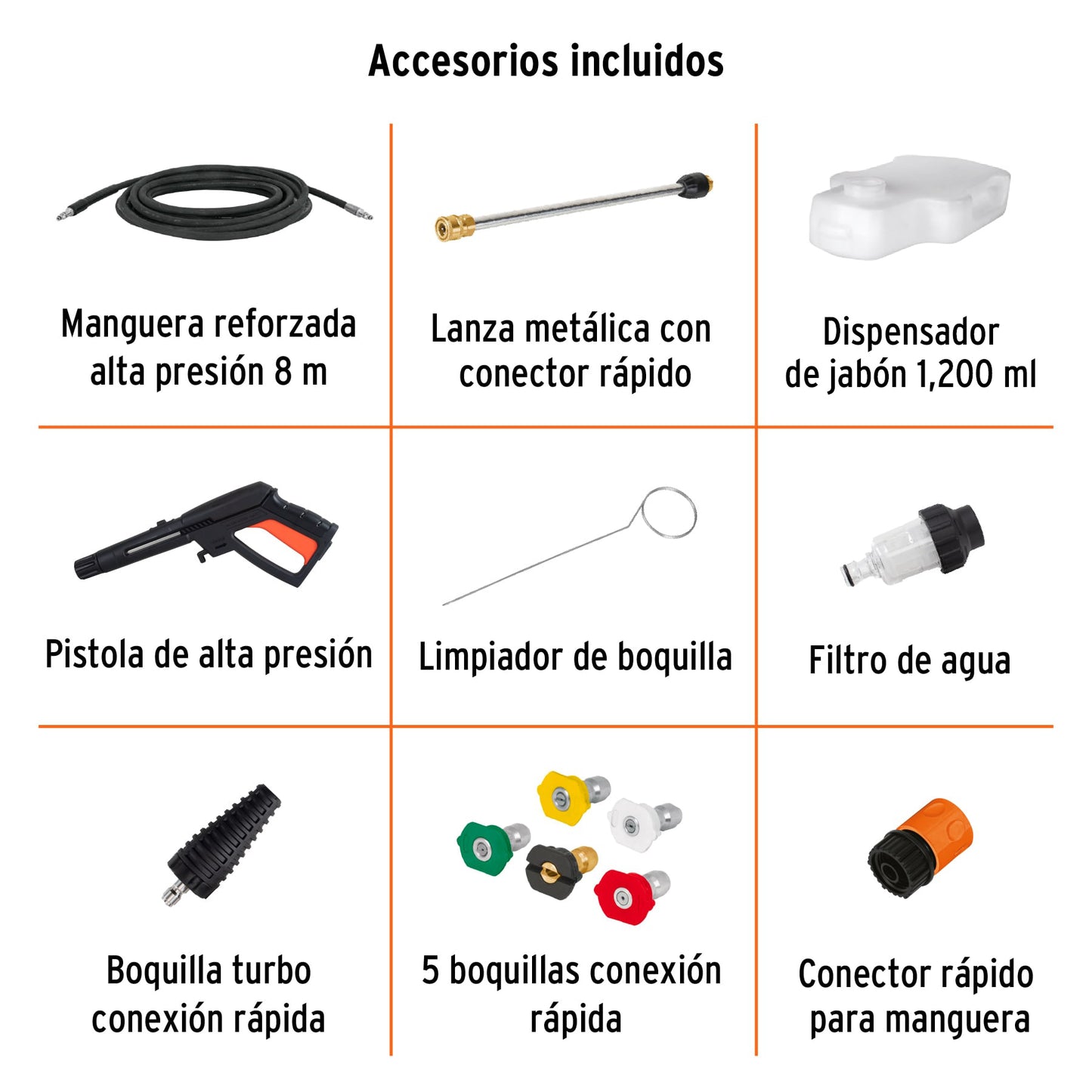 TRUPER Hidrolavadora eléctrica 2000 PSI, motor de inducción, EXPERT