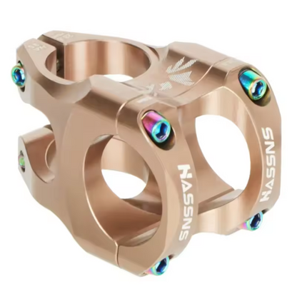 Potencia / poste de manubrio en aluminio 31.8x35mm arena