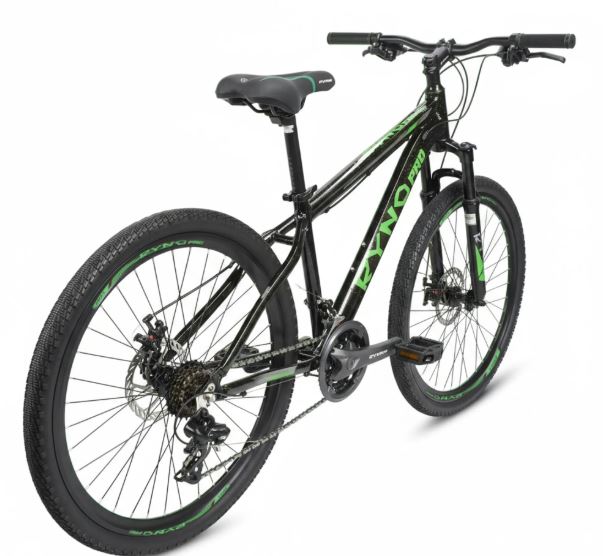 Bicicleta R 26 de aluminio 3 x 8 negro - verde ASM - 048 Ryno