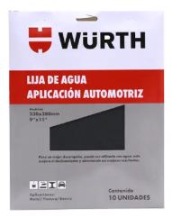 WÜRTH  LIJA DE AGUA G2500 PAQ 10 PZAS LIJA DE AGUA G2500 PAQ 10 PZAS