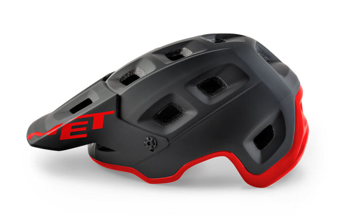 Casco MET Terranova negro / rojo