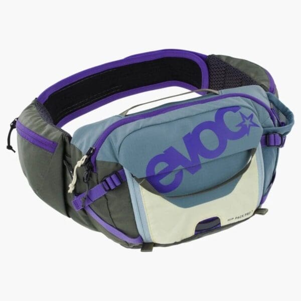 Cangurera EVOC Hip Pack Pro 3 + bolsa de hidratacion 1.5LT Violet – Dark olive
