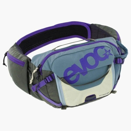 Cangurera EVOC Hip Pack Pro 3 + bolsa de hidratacion 1.5LT Violet – Dark olive