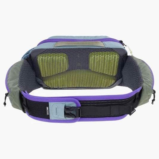 Cangurera EVOC Hip Pack Pro 3 + bolsa de hidratacion 1.5LT Violet – Dark olive